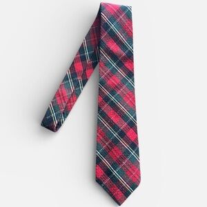 Vintage Like-New POLO by RALPH LAUREN Classic Red & Green Tartan Cotton Neck Tie
